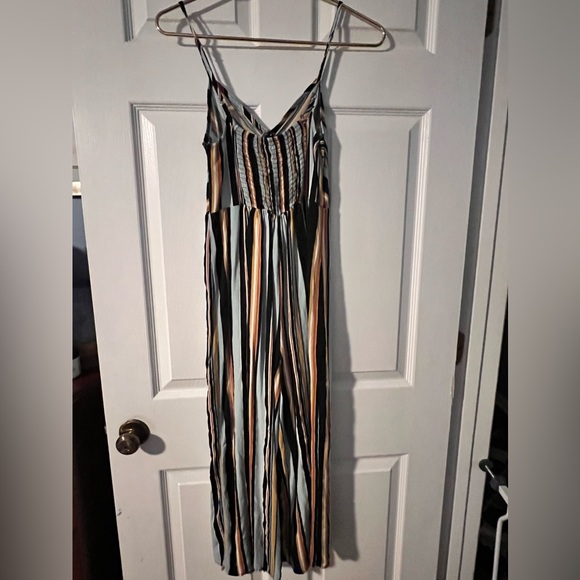 Women’s Multi Color Striped Jump Suit Size Medium - Picture 2 of 6